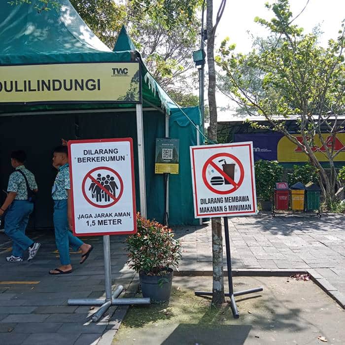 ke candi prambanan dilarang membawa makanan